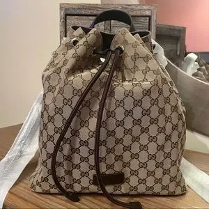 Gucci | Bags | New Gucci Gg Monogram Drawstring Backpack 